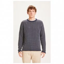 KnowledgeCotton Apparel - Valley Jacquard Crew Neck - Pull -Pulls Soldes knowledgecotton apparel valley jacquard crew neck pull detail 4