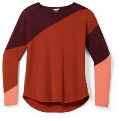Smartwool - Women's Shadow Pine Colorblock Crew Sweater - Pull -Pulls Soldes smartwool womens shadow pine colorblock crew sweater pull 2