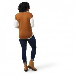 Smartwool - Women's Shadow Pine Colorblock Sweater - Pull -Pulls Soldes smartwool womens shadow pine colorblock sweater pull detail 3