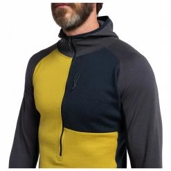 Stoic - Merino260 StadjanSt. 3/4 Zip w. Hood - Sweat à capuche en mérinos -Pulls Soldes stoic merino260 stadjanst 3 4 zip w hood sweat a capuche en merinos detail 6