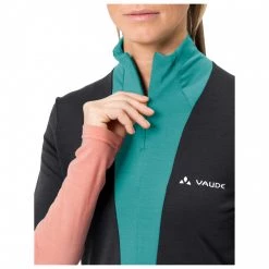 Vaude - Women's Monviso Wool Halfzip Shirt - Pull en laine mérinos 9 Vaude - Women's Monviso Wool Halfzip Shirt - Pull en laine mérinos -Pulls Soldes vaude womens monviso wool halfzip shirt pull en laine merinos detail 4