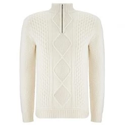 We Norwegians - Women's Kvitholmen Zip-Up Sweater - Pull en laine mérinos